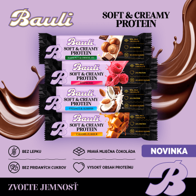 Objavte novinku Bauli Soft&Creamy Protein Bars